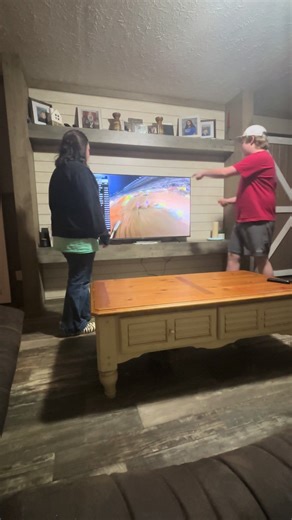 What I have to deal with while watching supercross. They into it though.