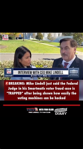 🚨BREAKING: Mike Lindell just said the Federal Judge in his Smartmatic voter fraud case is "TRAPPED" after being shown how easily the voting machines can be hacked | Marjorie Taylor Greene Fan Club