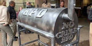 PRCC welding students donate custom-built grill to Hattiesburg Police Department