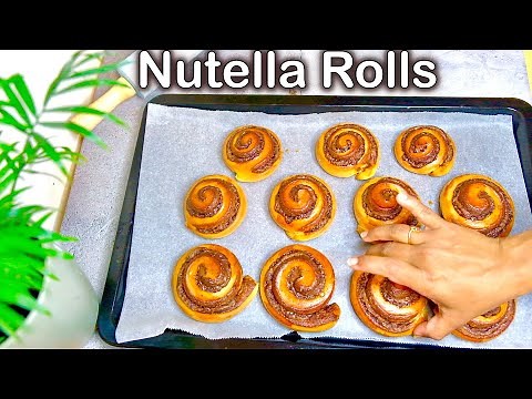 Nutella Rolls Recipe Easy | Nutella Buns