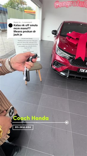 Replying to @… Cara nak offkan remote start kereta Honda. Nak semak kelayakan? Jgn malu jgn segan contact saya 011-2818 4104 atau click link dkt bio! #h#hondamalaysias#saleshondap#promohondahondacityhatchback