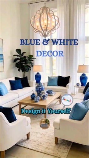 Blue & White Decor Living Room Makeover | Design It Yourself
