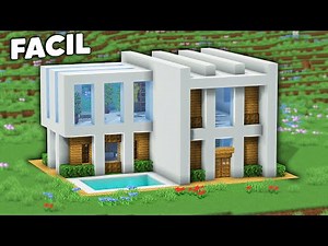 Minecraft: Cómo hacer una Casa Moderna para Survival TUTORIAL