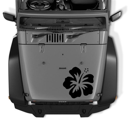 Hawaiian Hibiscus Flower Vinyl Decal Hood Sticker Fits Jeep Wrangler – Multi-color Vinyl - Etsy