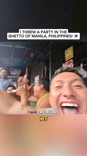 CRIS TRAVELS | I Threw a Party in The Ghetto of Manila, Philippines! 🥳 #cristravels #cristianr #manila #philippines | Instagram
