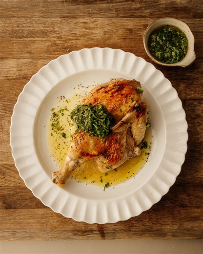 Gozney | Outdoor Pizza Ovens | Wood-fired Chicken & Gremolata by @chefthombateman. Golden, crispy skin. Deep, smoky flavor. Cooked to perfection in the Gozney Dome.... | Instagram