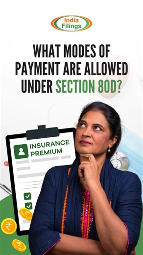 Tax-saving tip: Section 80D of the Income Tax Act offers deductions for medical insurance premiums, contributions to health schemes, and more. But remember, only payments made through digital modes or cheques are eligible for these benefits! 🏥💡 For additional information, reach out to us at sales@indiafilings.com or visit indiafilings.com #TaxPlanning #Section80D #IncomeTax #FinancialEducation #TaxSavings #MedicalExpenses #HealthInsurance #SmartFinance #TaxTips #DigitalPayments | IndiaFilings.