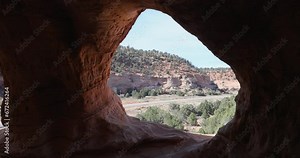 Sand Caves sandstone mountain Kanab Utah. Moqui caverns. Manmade, hand carved by workers as a mine. Sand from the sand caves was Mined to make molds to cast iron, construction and glass.
