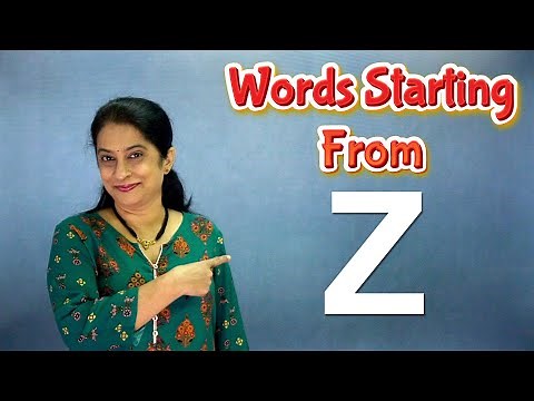 Words Starting with Z | Flash Cards Words Starting From z | Learn English Words | Pebbles Learning