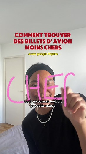 ✈️ Ayez le reflexe d’utiliser google flights pour trouver des vols pas chers si c’est pas deja le cas! C’est super simple à utiliser, gratuit et y’a aucune publicité ! C’est pas un secret, avoir des dates flexibles va te permettre d’avoir des vols moins chers à 99% ! 🧳 Cette astuce fonctionne aussi si t’as une destination en particulier, tu as juste à mettre la ville et choisir les dates en fonction du graphique #bonsplansvoyage #conseilsvoyage #googleflights #billetsavion #volspaschers #astuce