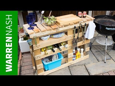 Pallet BBQ Station - Make the Best Outdoor Grill Area - Easy DIY by Warren Nash