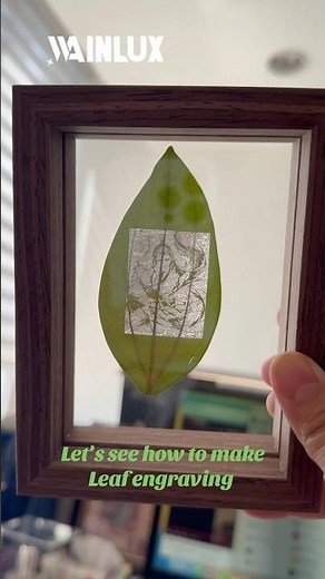 How to make a leaf engraving with a laser?| WAINLUX K10 #laserengraving #diy #springdiy