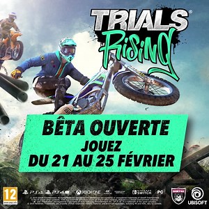 88 reactions · 28 shares | Jouez gratuitement à Trials Rising jusqu’au 25 février en participant à la Bêta Ouverte et débloquez une récompense exclusive pour le jeu final. Trials Rising sur la ligne de départ le 26 février sur toutes les consoles ! | Trials | Facebook
