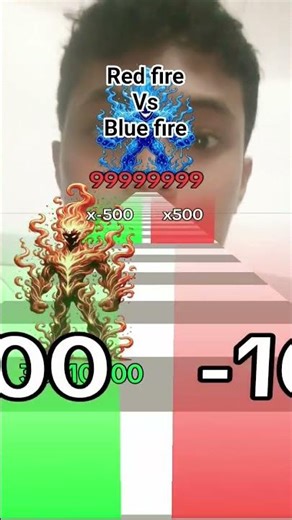 red fire vs blue fire #filterchallenge #trending #edit #trendingshorts