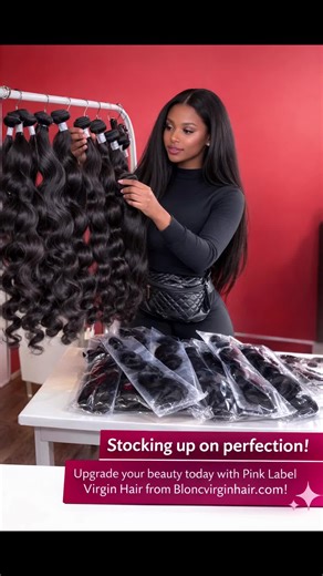 Upgrade your hair business today with our pink label Virgin hair! #wholesalehair #hairdistributor #virginhair #denver #bundles