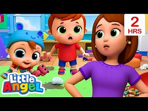 Clean Up Song | Little Angel | Nursery Rhymes for Babies
