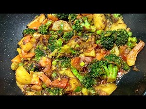 Yummy Mix Veg recipe made with only kitchen king masala