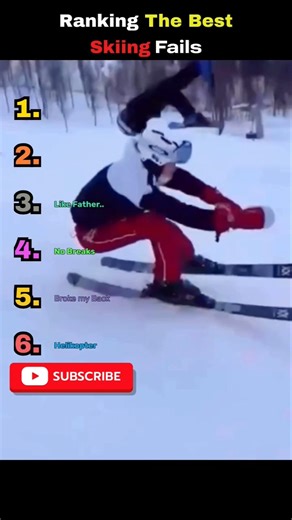 RANKING The Best SKIING FAILS 😵‍💫 #shorts