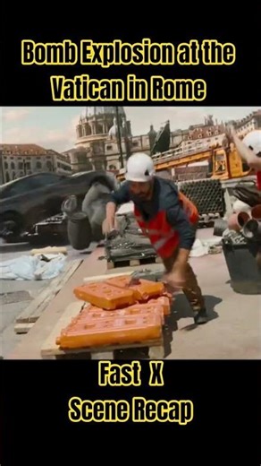 Bomb Explosion at the Vatican in Rome | Fast X Scene Recap | Rescue Mission #shorts