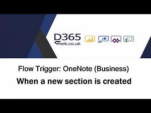 OneNote Trigger: When A New Section Is Created