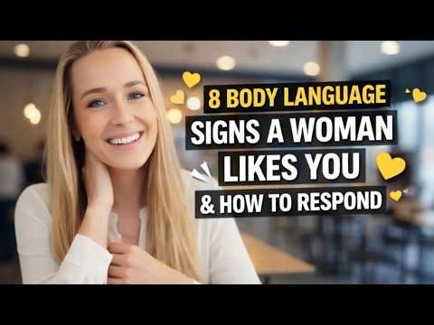 8 Body Language Signs A Woman Likes You & How To Respond 1080p caption