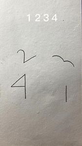 Simple horse drawing with numbers 1234 | Cosmic Candy Art