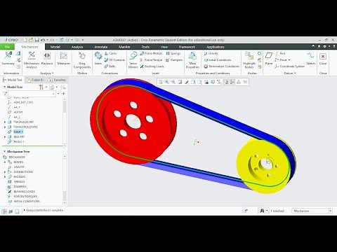 " Belt and Pulley Mechanism " in creo #creobasictools #creo6.0.2.0 #beltandpulley #3Dmodelling #creo