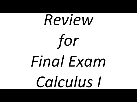 Review for Final Exam Calculus 1