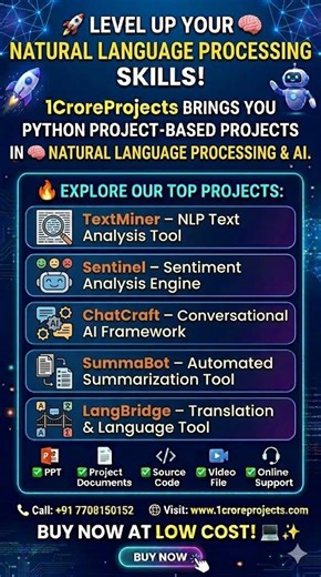 Final Year Project Ideas for CSE Students in 2026 | 1CroreProjects | Python | Java | PHP | IOT