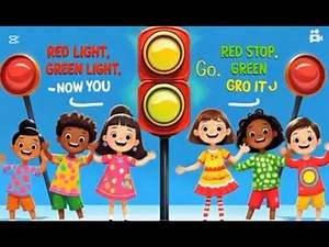 Red light, stop. Green light, go l song for kids l Fun kids with nursery rhymes