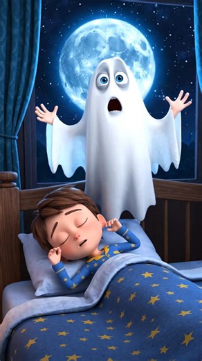 The Scaredy-Ghost & The Brave Boy 👦👻🛡️#funny #ai#ghost #trending #new