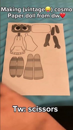 Make a Cosmo paper doll from dw w me ❤️ #dandysworld #fypシ #viral #trend #videogame #fun #craftidea