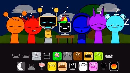 节奏盒子：sprunki夜晚版，音符睡着了也会作曲！