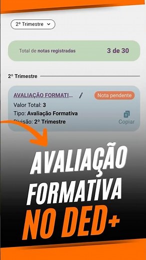 Avaliação Formativa no DED+ (SIMAVE)