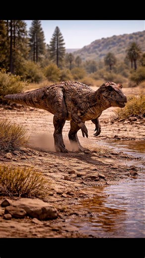 Two giants. One ancient world. 🦖🌍 An Allosaurus fragilis moves through the dry Jurassic landscape — a top predator built for endurance and awareness. Nearby, a Stegosaurus stenops advances steadily, its iconic back plates catching the harsh desert light, a living shield in a dangerous world. This wasn’t fantasy. This was survival. A time when every step mattered… and Earth belonged to dinosaurs. | Prehistoric Planet
