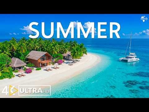 Best Summer Beaches 4K 🌴 World’s Most Beautiful Coastal Paradise | Relaxing Piano 4K UHD