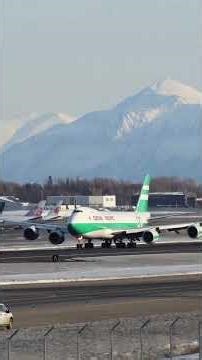 Cathay Cargo (80th Anniversary Livery) 747-8F Taking off Runway 33 Anchorage- Hong Kong Flight