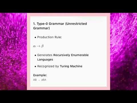 CS3452 UNIT 3 Type of Grammar 