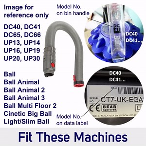 Hose Replacement for Dyson DC40 DC41 DC65 DC66 UP13 UP14 UP19 UP20 UP30 Upright Vacuums, Stretch Hose Assembly Ref. Part No. 920765-03 920765-04 923433-01 (DC40 DC41)
