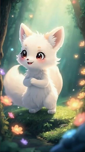 "Cute White Fox Dancing 🦊 | Cartoon Animation Short"