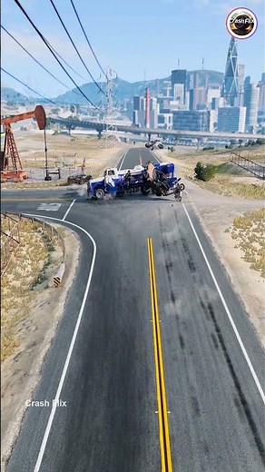Realistic Highway Car Crashes🚗💥 #realisticcarcrashes #carcrashes #beamngdrive