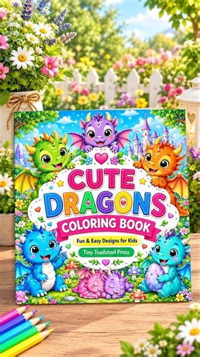 Watch This Coloring Page Come to Life! | Cute Dragons Coloring Book for Kids Ages 3 - 8