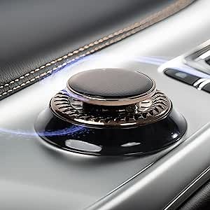Rebel Dew Black Car Air Freshener,Rotating Solar Aromatherapy Essential Oil Diffuser Scent Car Decoration Car Interior Accessories(Cologne)