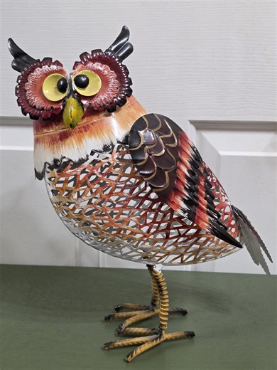 Large Metal Owl - Etsy