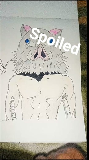 Inosuke in My Style 🐗🎨 | Anime Art #shorts #art