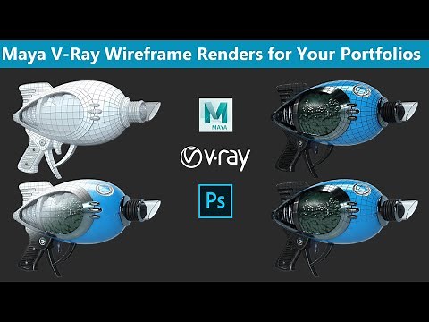 Maya V-Ray Wireframe Renders for Your Portfolios