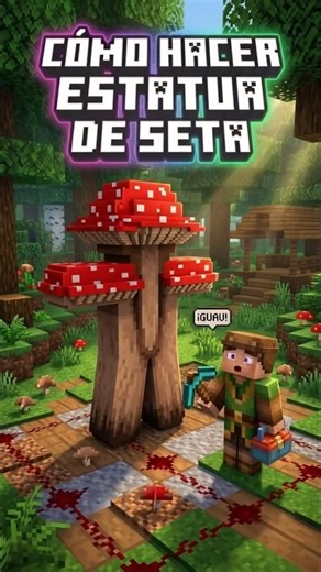 🍄 How to Make a Mushroom Statue in Minecraft