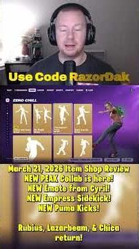 NEW PEAK Collab! NEW Cyril emote & Empress sidekick! Mar 3/21/26| #Fortnite #ItemShop #fortnitetoday