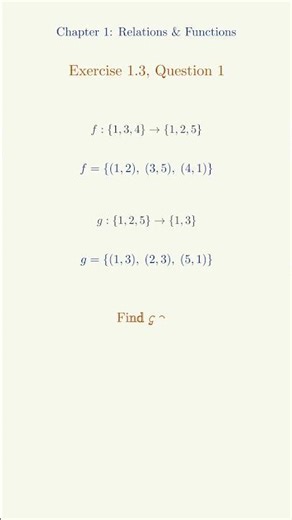 NCERT Class 12 Maths Relations & Functions Ex 1.3 Q1 | Composition gof #shorts #class12maths