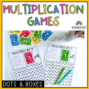 Multiplication Game / Dots and Boxes Math Center